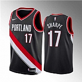 Portland Trail Blazers #17 Shaedon Sharpe Black Icon Edition Stitched Basketball Jersey Dzhi,baseball caps,new era cap wholesale,wholesale hats